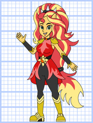 Size: 828x1089 | Tagged: safe, artist:superaaronawesome, derpibooru import, sunset shimmer, human, equestria girls, g4, alternate design, female, ponied up, solo, super ponied up