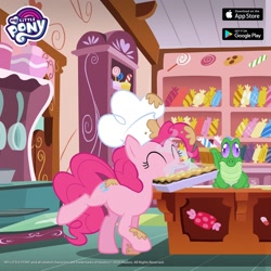 Size: 1080x1080 | Tagged: safe, derpibooru import, gummy, pinkie pie, g4, gameloft