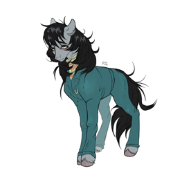 Size: 1920x1920 | Tagged: safe, artist:raychelrage, derpibooru import, earth pony, pony, anya (mouthwashing), mouthwashing (game), ponified, solo, species swap