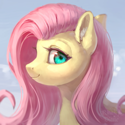 Size: 2048x2048 | Tagged: safe, artist:rikadiane, derpibooru import, fluttershy, pegasus, pony, g4, bust, female, mare, portrait, solo