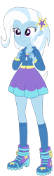 Size: 1900x6160 | Tagged: safe, artist:gmaplay, derpibooru import, trixie, human, better together, equestria girls, forgotten friendship, g4, blue socks, boots, clothes, cute, diatrixes, equestria girls specials, female, shoes, simple background, skirt, socks, solo, transparent background