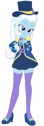 Size: 1900x5370 | Tagged: safe, artist:gmaplay, derpibooru import, trixie, human, equestria girls, g4, spring breakdown, blue socks, boots, clothes, cute, diatrixes, equestria girls specials, female, magician outfit, shoes, simple background, skirt, socks, solo, transparent background