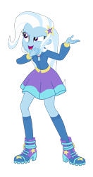 Size: 2300x4342 | Tagged: safe, artist:gmaplay, derpibooru import, trixie, human, better together, equestria girls, forgotten friendship, g4, blue socks, boots, clothes, cute, diatrixes, equestria girls specials, female, shoes, simple background, skirt, socks, solo, transparent background