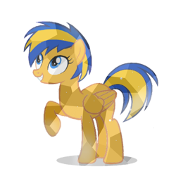 Size: 2048x2048 | Tagged: safe, artist:johnnybro288, artist:mlpfan3991, derpibooru import, oc, oc:flare spark, crystal pony, pegasus, g4, crystallized, female, simple background, smiling, solo, transparent background, vector