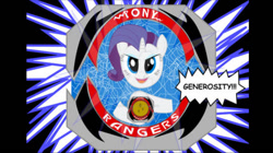 Size: 828x465 | Tagged: safe, artist:2025forever, derpibooru import, rarity, unicorn, g4, female, generosity, horn, pony rangers, power rangers, solo