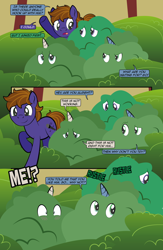 Size: 1920x2948 | Tagged: safe, artist:alexdti, derpibooru import, oc, oc only, oc:brainstorm (alexdti), oc:star logic, pegasus, pony, unicorn, comic:quest for friendship retold, bush, horn