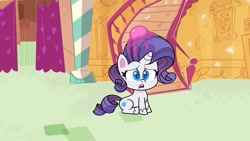 Size: 1920x1080 | Tagged: safe, derpibooru import, screencap, rarity, pony, unicorn, g4, g4.5, my little pony: pony life, princess probz, female, horn, indoors, mare, solo