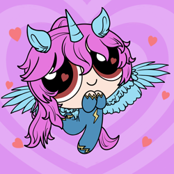 Size: 4134x4134 | Tagged: safe, derpibooru import, oc, oc:qiran, alicorn, the powerpuff girls