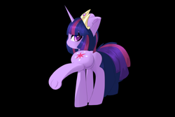 Size: 3600x2400 | Tagged: safe, artist:bilibili_princess暮光, derpibooru import, twilight sparkle, pony, g4, butt, looking back, solo, twibutt