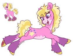 Size: 1321x1010 | Tagged: safe, artist:caffeinatedcarny, derpibooru import, starlight (g1), earth pony, pony, g1, my little pony tales, beauty mark, coat markings, colored hooves, cute, cute little fangs, eyebrows, eyebrows visible through hair, facial markings, fangs, frog (hoof), head turn, hooves, mealy mouth (coat marking), pale belly, redesign, running, simple background, socks (coat marking), solo, transparent background, underhoof, unshorn fetlocks