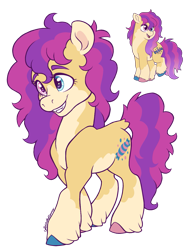 Size: 1085x1395 | Tagged: safe, artist:caffeinatedcarny, derpibooru import, bon bon (g1), earth pony, pony, g1, my little pony tales, blaze (coat marking), coat markings, colored ears, colored hooves, countershading, cute, cute little fangs, cyan eyes, facial markings, fangs, female, grin, heterochromia, hooves, mare, mealy mouth (coat marking), mismatched hooves, pale belly, pink eyes, redesign, simple background, smiling, socks (coat marking), solo, transparent background, unshorn fetlocks