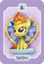 Size: 840x1206 | Tagged: safe, derpibooru import, spitfire, pegasus, pony, g4, cute, cutefire, female, kwistal fwenz, mare, merchandise, mighty jaxx, official, sitting, solo, spitfiery, spitfire's hair is fire, spitfire's whistle, spread wings, tail, toy, whistle, whistle necklace, wings