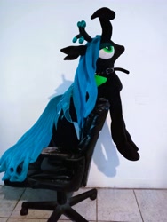 Size: 4800x6400 | Tagged: safe, artist:small1planet, derpibooru import, photographer:small1planet, queen chrysalis, changeling, changeling queen, original species, g4, irl, photo, photography, plush pony, plushie, solo