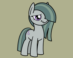 Size: 2047x1649 | Tagged: safe, artist:ewoudcponies, derpibooru import, marble pie, earth pony, pony, g4, beige background, female, hair over one eye, lidded eyes, looking at you, mare, simple background, smiling, smiling at you, solo