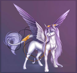 Size: 1280x1212 | Tagged: safe, artist:charlotte38, derpibooru import, oc, oc only, alicorn, alicorn oc, horn, leonine tail, male, nudity, sheath, solo, stallion, tail, wings