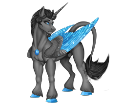 Size: 1280x1102 | Tagged: safe, artist:charlotte38, derpibooru import, oc, alicorn, pony, alicorn oc, horn, leonine tail, male, nudity, sheath, simple background, solo, stallion, tail, transparent background, wings