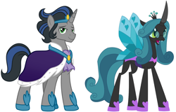 Size: 4002x2567 | Tagged: safe, derpibooru import, king sombra, queen chrysalis, reversalis, changeling, g4, spoiler:comic, female, good king sombra, male, mirror universe, ship:chrysombra, shipping, straight