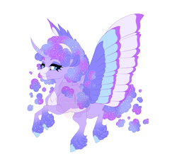 Size: 5700x5300 | Tagged: safe, artist:gigason, derpibooru import, oc, oc only, oc:purple poinsettia, alicorn, pony, g4, absurd resolution, adoptable, alicorn oc, blank flank, blue eyes, blue hooves, blue pupils, coat markings, colored, colored belly, colored eyebrows, colored hooves, colored pinnae, colored pupils, colored wings, curly hair, curly mane, curly tail, curved horn, ethereal mane, ethereal tail, eyebrows, eyebrows visible through hair, eyelashes, facial markings, female, female oc, fetlock tuft, flat colors, flowing mane, flowing tail, flying, gradient legs, gradient mane, gradient tail, hooves, horn, lavender coat, lidded eyes, looking back, magical lesbian spawn, mare, mare oc, multicolored mane, multicolored tail, multicolored wings, obtrusive watermark, offspring, pale belly, parent:pinkie pie, parent:princess luna, parents:lunapie, purple coat, purple wingtips, raised hoof, raised leg, simple background, smiling, snip (coat marking), socks (coat marking), solo, sparkles, sparkly legs, sparkly mane, sparkly tail, spread wings, starry legs, starry mane, starry tail, striped horn, tail, thick eyelashes, three quarter view, transparent background, unicorn horn, watermark, wings