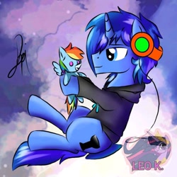 Size: 720x720 | Tagged: artist needed, source needed, safe, derpibooru import, rainbow dash, oc, pony, unicorn, g4, fanart, horn, plushie, rainbow dash plushie