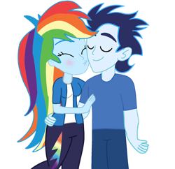 Size: 1280x1238 | Tagged: safe, artist:soarindasher10, derpibooru import, rainbow dash, soarin', human, equestria girls, g4, female, male, shipping, simple background, soarindash, straight, transparent background