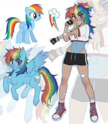 Size: 1440x1656 | Tagged: safe, artist:stolidabzz, derpibooru import, rainbow dash, human, pegasus, pony, g4, humanized