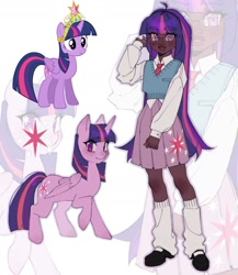 Size: 1440x1656 | Tagged: safe, artist:stolidabzz, derpibooru import, twilight sparkle, twilight sparkle (alicorn), alicorn, human, pony, g4, big crown thingy, element of magic, humanized, jewelry, regalia, zoom layer