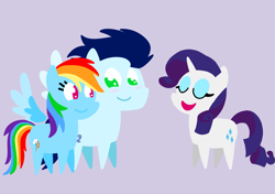 Size: 3553x2499 | Tagged: safe, anonymous artist, derpibooru exclusive, derpibooru import, rainbow dash, rarity, soarin', pegasus, pony, unicorn, series:soarindash relationship, series:soarindash romantic tales, g4, cute, dashabetes, female, heartwarming, horn, male, mare, pointy ponies, primal, rainbow dash is best pony, raribetes, shipping, smiling, soarinbetes, soarindash, stallion, straight, sweet dreams fuel