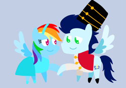 Size: 3553x2499 | Tagged: safe, anonymous artist, derpibooru exclusive, derpibooru import, rainbow dash, soarin', pegasus, pony, series:soarindash hearth's warming, series:soarindash romantic tales, g4, 1890s, 19th century, christmas, clothes, cosplay, costume, cute, dashabetes, dress, female, frock coat, hearth's warming, heartwarming, holiday, looking at each other, looking at someone, male, mare, primal, rainbow dash is best pony, romantic, shako, shipping, smiling, smiling at each other, soarinbetes, soarindash, stallion, straight, sweet dreams fuel, the nutcracker, victorian