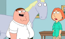 Size: 1170x698 | Tagged: safe, artist:taidanastrike, derpibooru import, edit, edited screencap, screencap, derpy hooves, human, pony, g4, family guy, lois griffin, my little pony: friendship is magic, peter griffin