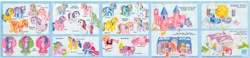 Size: 1662x386 | Tagged: safe, derpibooru import, applejack (g1), blossom, bow tie (g1), bubbles (g1), cotton candy (g1), firefly, glory, lemon drop, majesty, medley, moondancer (g1), moonstone, parasol (g1), peachy, sealight, seashell (g1), seawinkle, skydancer, spike (g1), sprinkles (g1), starshine, sunbeam, sunlight (g1), twilight, twinkles, wavedancer, windy (g1), bird, cat, dog, dragon, duck, earth pony, pegasus, pony, sea pony, unicorn, g1, baby, baby dragon, brandy, coat markings, duck soup, facial markings, female, horn, irl, leaflet, mare, photo, pretty parlor, rainbow ponies, show stable, star (coat marking), water, waterfall