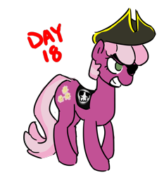 Size: 804x864 | Tagged: safe, artist:anonymous, derpibooru import, cheerilee, earth pony, g4, clothes, costume, drawthread, female, mare, nightmare night costume, pirate costume, simple background, solo, transparent background