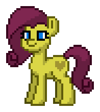 Size: 196x220 | Tagged: safe, derpibooru import, oc, oc only, oc:sweet caramel olive pie, earth pony, pony, offspring, parent:caramel, parent:pinkie pie, parents:carapie, pony town, simple background, transparent background