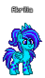 Size: 192x328 | Tagged: safe, artist:princess ice color twinkle, derpibooru import, oc, oc only, merpony, pegasus, pony, bangs, blue body, blue crown, closed mouth, feet dots, folded wings, mane lines, pegasus oc, pony town, pony town oc, ponytail, purple eyes, purple mane, simple background, wings