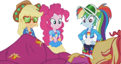 Size: 4480x2366 | Tagged: safe, derpibooru import, edit, edited screencap, editor:mrtoonlover83, screencap, applejack, pinkie pie, rainbow dash, sunset shimmer, equestria girls, g4, background removed, not a vector