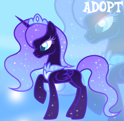 Size: 1142x1120 | Tagged: safe, artist:vi45, derpibooru import, oc, alicorn, pony, adoptable, crown, female, jewelry, mare, regalia, solo