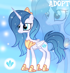 Size: 1280x1339 | Tagged: safe, artist:vi45, derpibooru import, oc, alicorn, pony, adoptable, crown, female, jewelry, mare, regalia, solo