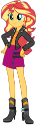 Size: 1450x5000 | Tagged: safe, artist:octosquish7260, derpibooru import, sunset shimmer, human, equestria girls, g4, boots, clothes, eqg promo pose set, female, jacket, leather, leather jacket, shirt, shoes, simple background, skirt, solo, t-shirt, transparent background