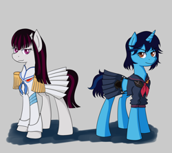 Size: 1280x1138 | Tagged: safe, artist:askwintergraphitepony, derpibooru import, oc, oc:corset, oc:winter graphite, pony, unicorn, clothes, cosplay, costume, female, horn, mare, nightmare night costume, ryuko matoi, satsuki kiryuin