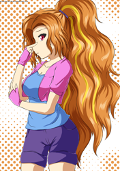 Size: 1748x2480 | Tagged: safe, artist:achaoticdotstar, derpibooru import, adagio dazzle, human, equestria girls, g4, rainbow rocks, clothes, female, humanized, looking at you, solo