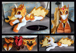 Size: 5496x3872 | Tagged: safe, artist:purplenebulastudios, derpibooru import, daybreaker, alicorn, pony, g4, indoors, irl, photo, plushie, solo