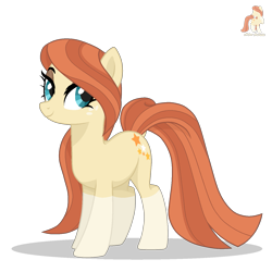 Size: 1479x1479 | Tagged: safe, artist:r4hucksake, derpibooru import, oc, oc only, oc:frazzle, earth pony, pony, coat markings, countershading, dock, eyeshadow, looking at you, makeup, mascara, smiling, smiling at you, socks (coat marking), solo, story included, tail