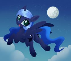 Size: 2936x2516 | Tagged: safe, artist:dusthiel, derpibooru import, princess luna, alicorn, pony, g4, butt, cloud, moon, outdoors, plot, solo