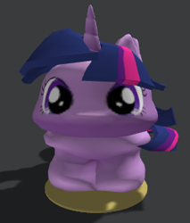 Size: 249x292 | Tagged: safe, artist:slapearl, derpibooru import, twilight sparkle, pony, unicorn, g4, 3d, fat, female, horn, looking at you, mare, my little pony: friendship is magic, solo, wat