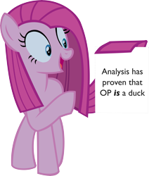 Size: 11590x13670 | Tagged: safe, artist:retroponybro, derpibooru import, edit, editor:nate the pone, pinkie pie, earth pony, pony, g4, female, mare, op is a duck (reaction image), reaction image, simple background, solo, transparent background