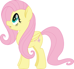 Size: 3206x3000 | Tagged: safe, artist:cloudy glow, derpibooru import, fluttershy, pegasus, pony, g4, female, mare, my little pony: friendship is magic, my little pony: rainbow roadtrip, simple background, solo, transparent background, vector