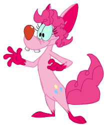 Size: 774x895 | Tagged: safe, artist:animaniacslover666, derpibooru import, pinkie pie, hybrid, mouse, mouse pony, g4, animaniacs, female, namesake, pinky and the brain, pun, simple background, transparent background, visual pun