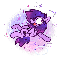 Size: 715x655 | Tagged: safe, artist:madragon, derpibooru import, oc, oc only, oc:share dast, earth pony, pony, chibi, gradient mane, partially transparent background, silly, sparkles, stars