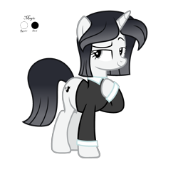 Size: 2445x2331 | Tagged: safe, artist:darbypop1, derpibooru import, oc, oc:friday the 13th, pony, unicorn, female, horn, mare, simple background, solo, transparent background