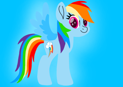 Size: 2456x1740 | Tagged: safe, artist:mlplary6, derpibooru import, rainbow dash, pegasus, g4, blue background, female, simple background, solo