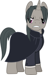 Size: 3000x4696 | Tagged: safe, artist:cloudy glow, derpibooru import, professor flintheart, unicorn, g4, harry potter (series), horn, male, severus snape, simple background, solo, transparent background